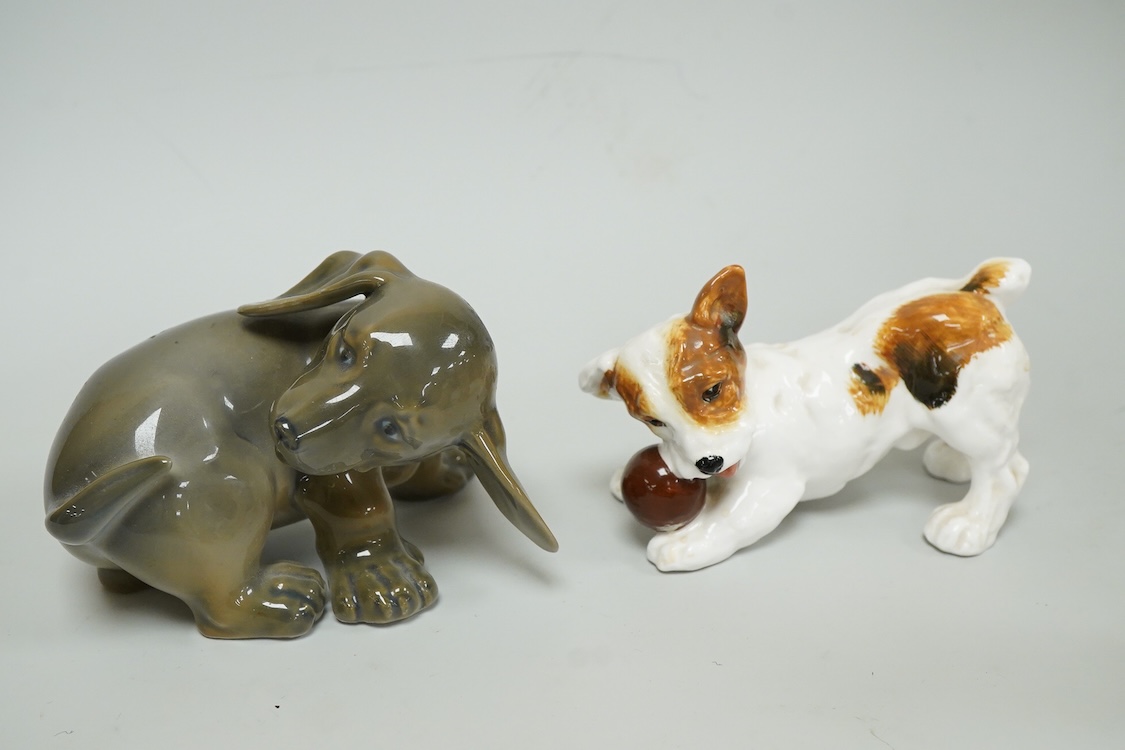 Seven various china birds and animals, including Royal Copenhagen, Doulton etc and a large Russian bird-25cm high
